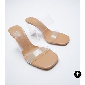 Zara Clear Heels Sandals